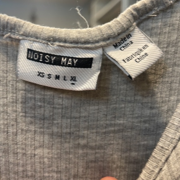 Noisy May Grey Ribbed Tank Too Dress - Picture 4 of 5